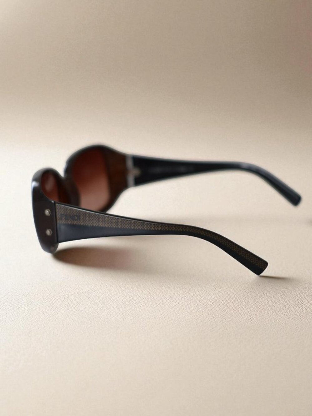 Fendi FS389 Y2K Sunglasses Brown Tortoise Vintage Designer 57▫15 125 - Picture 4 of 11